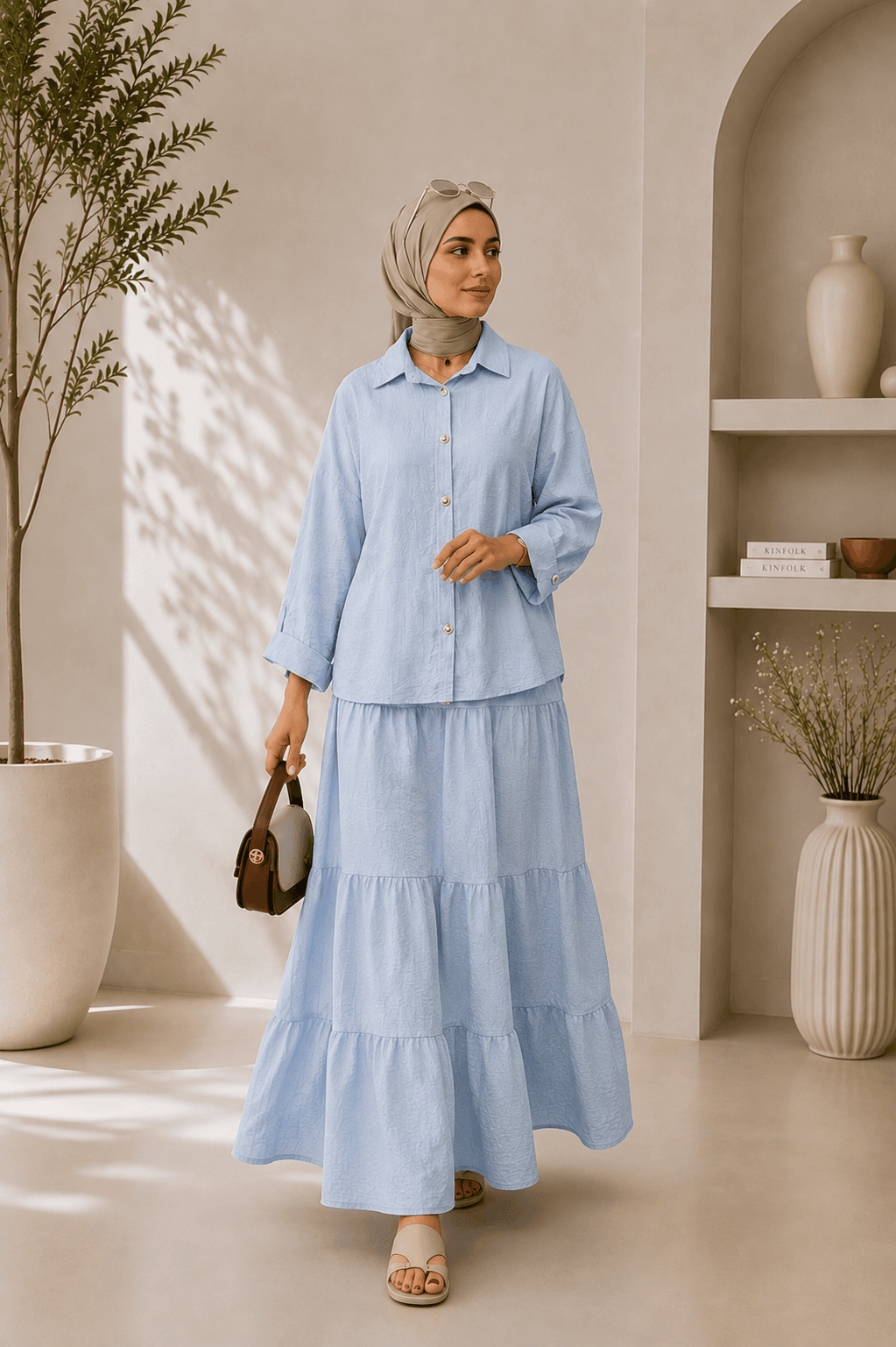 Amina Elegant Tunic & Skirt Modesty Set